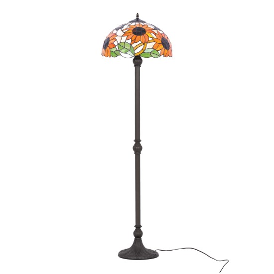 KAJA FLOOR LAMP TIFFANY SUNFLOWERS GLASS E27 K-F16814