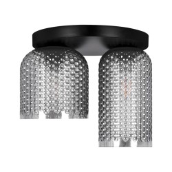 KAJA CEILING LAMP INGA GRAPHITE GLASS 2XE27 Ø14/Ø18 K-5634 