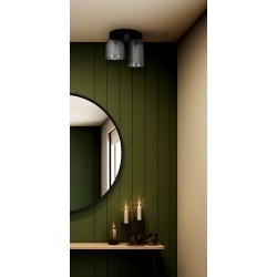 KAJA CEILING LAMP INGA GRAPHITE GLASS 2XE27 Ø14/Ø18 K-5634 