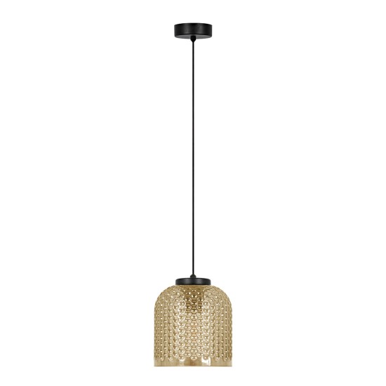 KAJA PENDANT LAMP CAPRI AMBER GLASS 1XE27 Ø18 K-5620