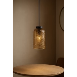 KAJA PENDANT LAMP CAPRI AMBER GLASS 1XE27 Ø14 K-5621