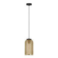KAJA PENDANT LAMP CAPRI AMBER GLASS 1XE27 Ø14 K-5621