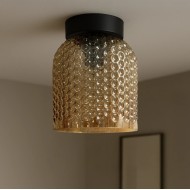 KAJA CEILING LAMP CAPRI AMBER GLASS 1XE27 Ø18 K-5622