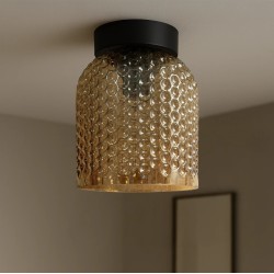 KAJA CEILING LAMP CAPRI AMBER GLASS 1XE27 Ø18 K-5622