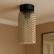 KAJA CEILING LAMP CAPRI AMBER GLASS 1XE27 Ø14 K-5623