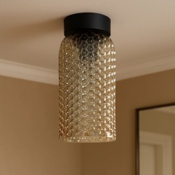 KAJA CEILING LAMP CAPRI AMBER GLASS 1XE27 Ø14 K-5623