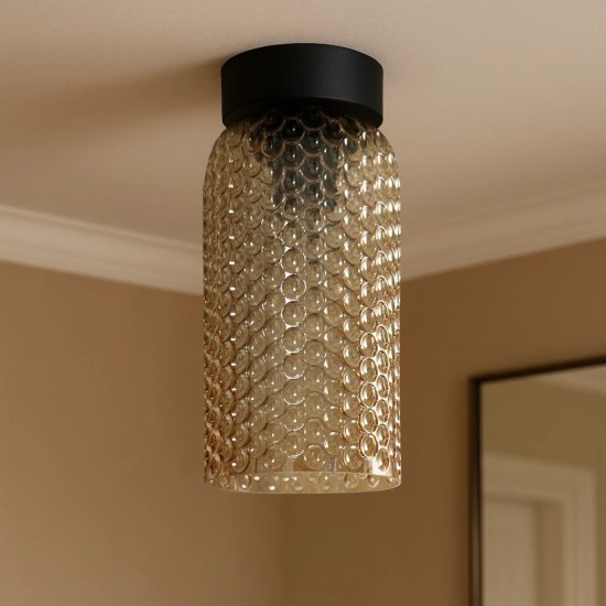 KAJA CEILING LAMP CAPRI AMBER GLASS 1XE27 Ø14 K-5623