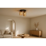 KAJA CEILING LAMP CAPRI AMBER GLASS 2XE27 Ø14/Ø18 K-5624