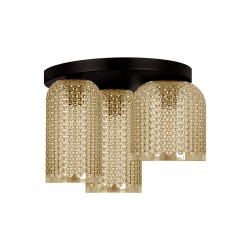 KAJA CEILING LAMP CAPRI AMBER GLASS 3XE27 K-5625