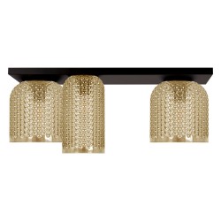 KAJA CEILING LAMP CAPRI AMBER GLASS 3XE27 K-5626