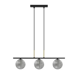 KAJA CHANDELIER FADO GLASS GRAPHITE 3XG9 Ø12 K-5692