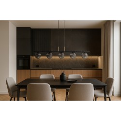 KAJA CHANDELIER FADO GLASS GRAPHITE 5XG9 Ø12 K-5693