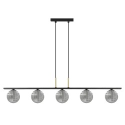 KAJA CHANDELIER FADO GLASS GRAPHITE 5XG9 Ø12 K-5693