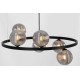 KAJA CANDELABRU MONZA  STICLA GRAFIT 6XG9 Ø12 K-5703