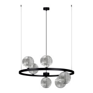 KAJA CANDELABRU MONZA  STICLA GRAFIT 6XG9 Ø12 K-5703