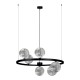 KAJA CANDELABRU MONZA  STICLA GRAFIT 6XG9 Ø12 K-5703