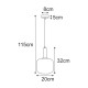 KAJA PENDANT LAMP FABIO WHITE GLASS E27 Ø20 K-5871
