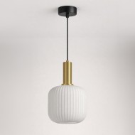 KAJA PENDANT LAMP FABIO WHITE GLASS E27 Ø20 K-5871