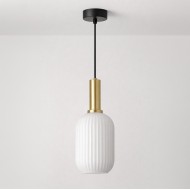 KAJA PENDANT LAMP FIORE WHITE GLASS E27 Ø14 K-5880