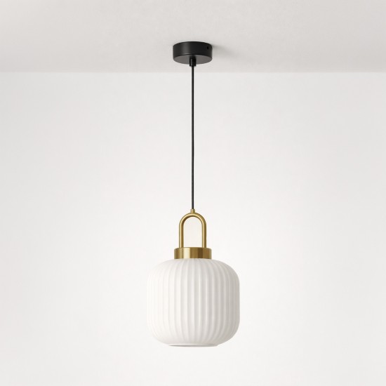 KAJA PENDANT LAMP DIOP WHITE GLASS E27 Ø20 K-5891