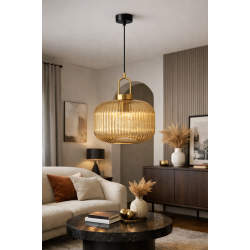 KAJA PENDANT LAMP ARIA AMBER GLASS E27 Ø20 K-5896