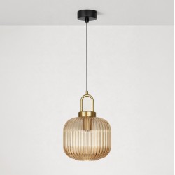 KAJA PENDANT LAMP ARIA AMBER GLASS E27 Ø20 K-5896