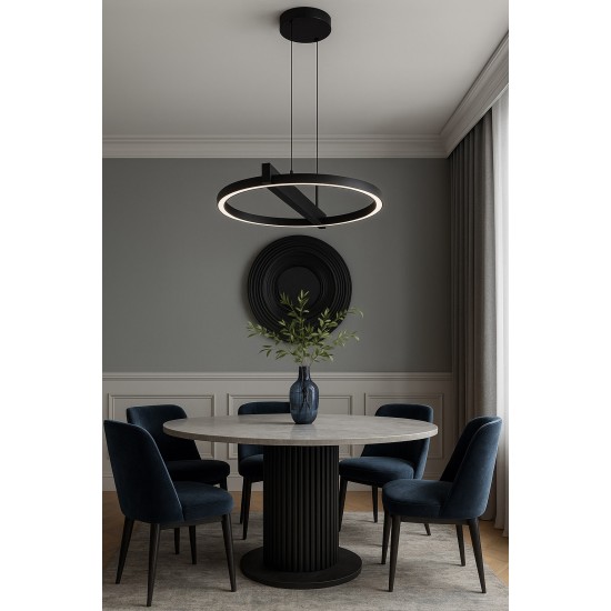 KAJA PENDANT TIVOLI  BLACK МЕТАЛ 24W LED 2880Lm Ø44 K-8230