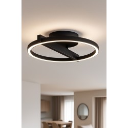 KAJA CELING LAMP TIVOLI  BLACK METAL 24W LED 2880Lm Ø44 K-8231