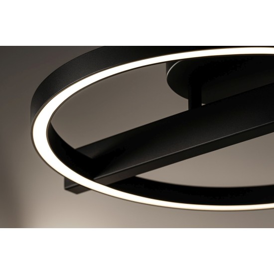 KAJA ПЛАФОН TIVOLI ЧЕРНА МЕТАЛ 24W LED 2880Lm Ø44 K-8231