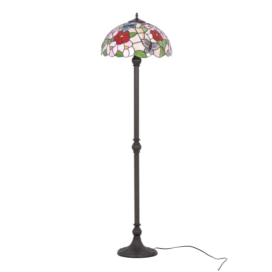 KAJA FLOOR LAMP TIFFANY BUTTERFLY GLASS E27 K-F161386