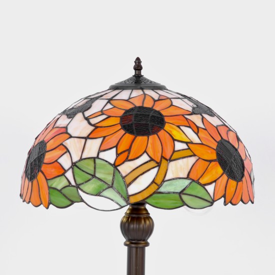 KAJA FLOOR LAMP TIFFANY SUNFLOWERS GLASS E27 K-F16814