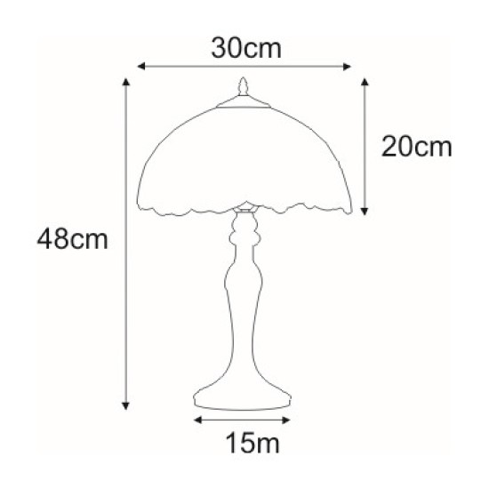 KAJA TABLE LAMP  TIFFANY WITRAŻ GLASS E27 K-G121122