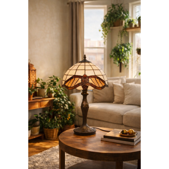 KAJA TABLE LAMP  TIFFANY WITRAŻ GLASS E27 K-G121122