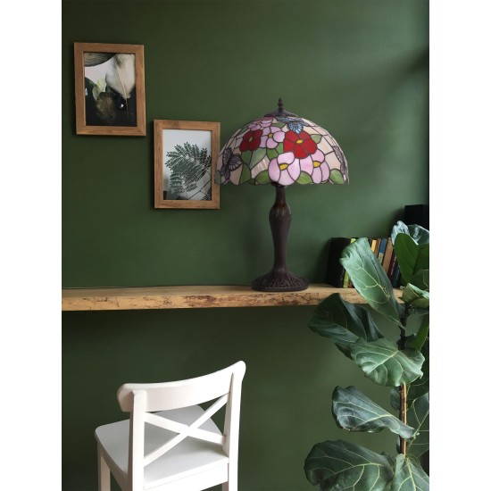 LAMPĂ DE MASĂ KAJA TIFFANY BUTTERFLY STICLA E27 K-G161386