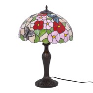 KAJA TABLE LAMP  TIFFANY BUTTERFLY GLASS E27 K-G161386