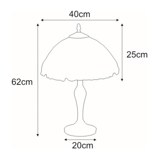 LAMPĂ DE MASĂ KAJA TIFFANY PAPI STICLA E27 K-G162166