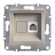 SCHNEIDER ASFORA РОЗЕТКА ТЕЛЕФОН RJ11 БРОНЗ EPH4100169