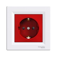 SCHNEIDER ASFORA  КОНТАКТ ШУКО ЧЕРВЕН СЪС ЗАЩИТА 2P+E 16A EPH2900521