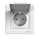 SCHNEIDER ASFORA  КОНТАКТ ШУКО С КАПАК БЯЛ 2P+E 16A EPH3100121