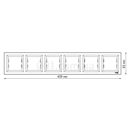 SCHNEIDER ASFORA 6 GANG FRAME WHITE  EPH5800621