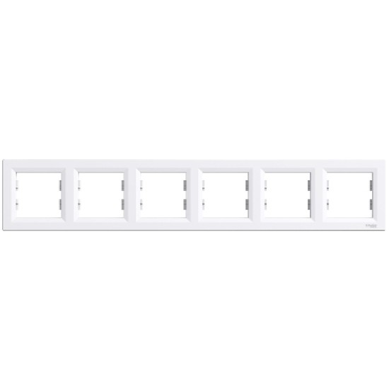 SCHNEIDER ASFORA 6 GANG FRAME WHITE  EPH5800621