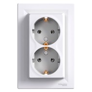 SCHNEIDER ASFORA КОНТАКТ ДВОЕН ШУКО БЯЛ 2P+E 16A EPH9900121