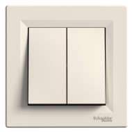 SCHNEIDER ASFORA  ДВОЕН КЛЮЧ СХ.5 КРЕМ 10A EPH0300123 