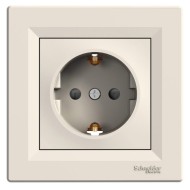 SCHNEIDER ASFORA КОНТАКТ ШУКО СЪС ЗАЩИТА 2P+E 16A КРЕМ EPH2900223