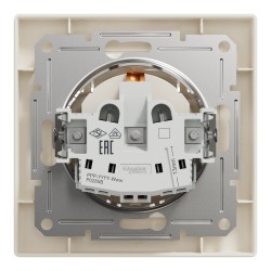 SCHNEIDER ASFORA  КОНТАКТ ШУКО С КАПАК КРЕМ 2P+E 16A EPH3100123 