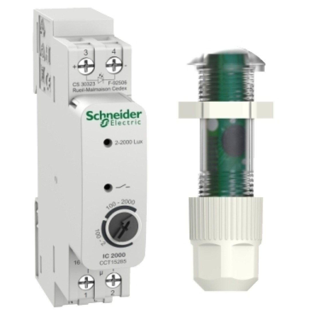 Schneider Electric Acti9 IC2000 indoor (2 - 2000 lux) twilight switch ...