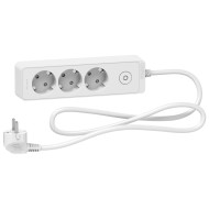 UNICA РАЗКЛОНИТЕЛ 3 ШУКА С КЛЮЧ 1.5М КАБЕЛ БЯЛ ST9431W