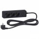 Unica extend, 3 Schuko, swicthable, 3m cable antracit ST9433B