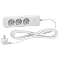 UNICA РАЗКЛОНИТЕЛ 3 ШУКА С КЛЮЧ 3М КАБЕЛ БЯЛ ST9433W