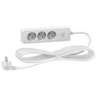 UNICA РАЗКЛОНИТЕЛ 3 ШУКА С КЛЮЧ 5М КАБЕЛ БЯЛ ST9435W